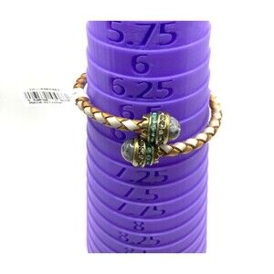 LOFT Braided Woven Wrap Bracelet Gold Tone Faux Stone & Rhinestone End Accents